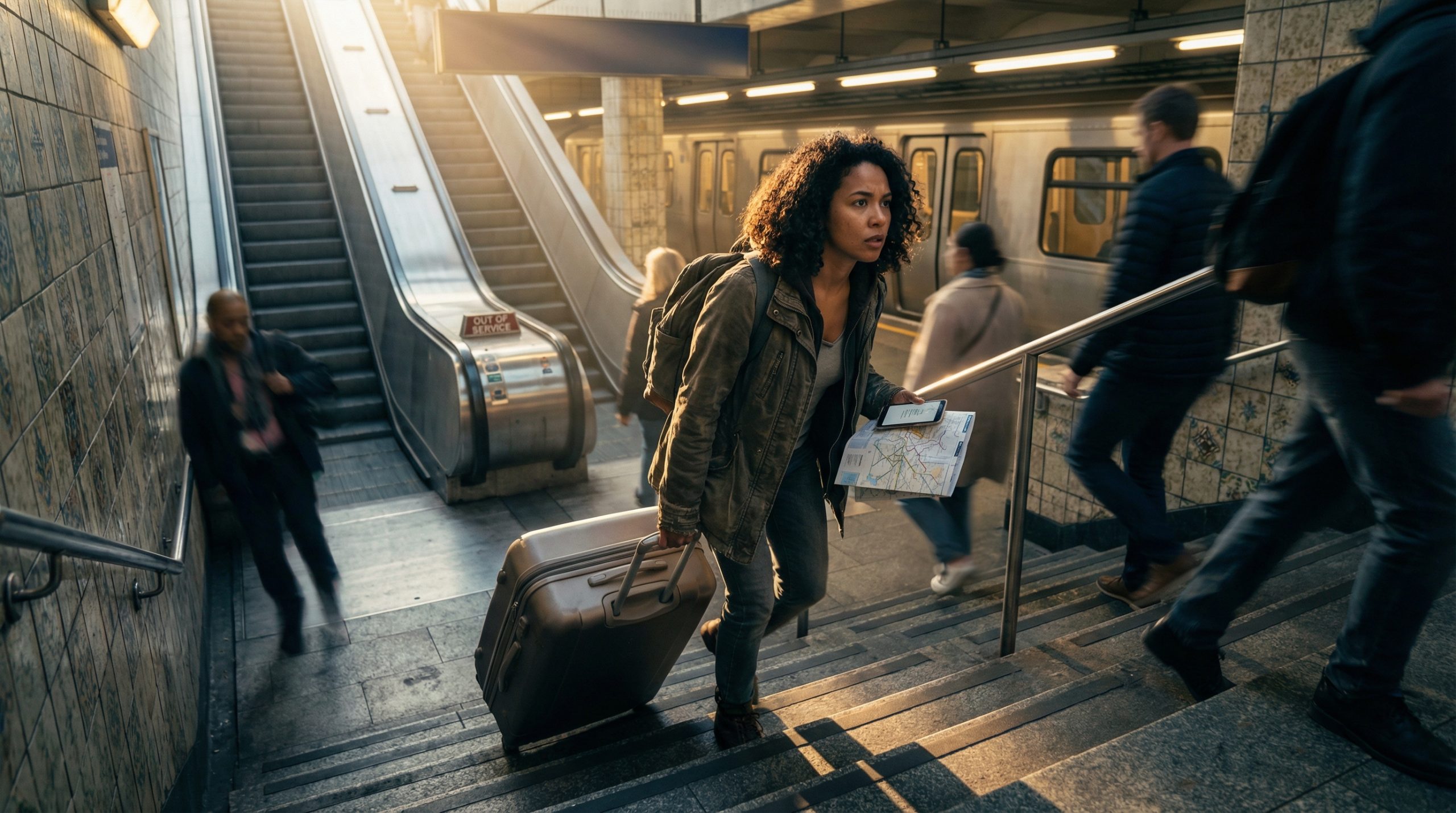 Escadas e malas: o pesadelo do Transporte Local