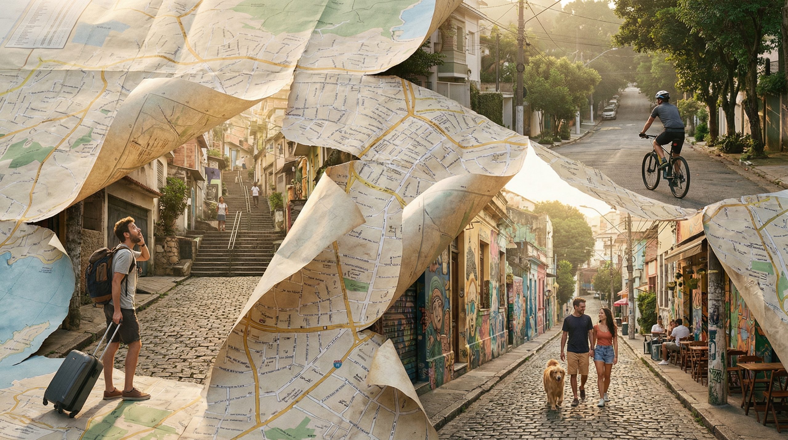 Mapas planos escondem ladeiras entre Bairros e Regiões