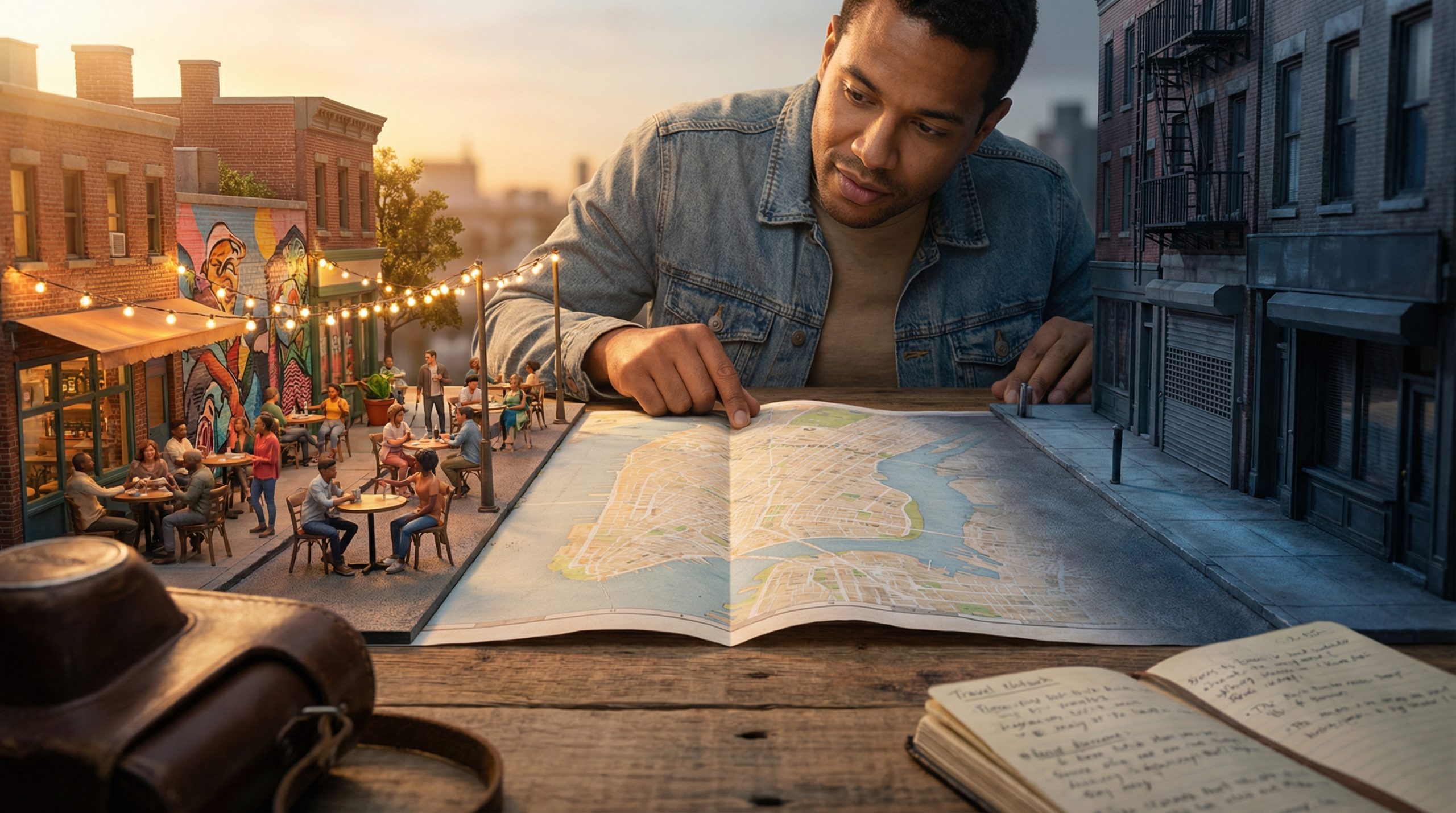 Ilusão de mapa: distâncias reais entre Bairros e Regiões